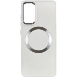 Чохол-накладка EpiK Bonbon Metal Style with MagSafe для Samsung Galaxy S24 + White