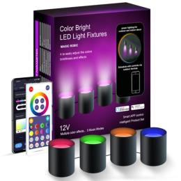 Світлодіодна лампа Infinity RGB Intelligent wall lamp Black 4 pcs with Bluetooth European plug with app
