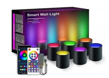 Світлодіодна лампа Infinity RGB Intelligent wall lamp Black 6 pcs with Bluetooth European plug with app