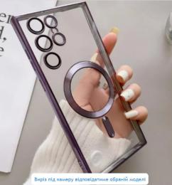 Чохол-накладка Infinity Magnetic для Samsung S24 Purple + захист камери