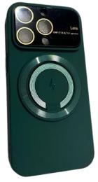 Чохол-накладка Infinity Large Window Case для iPhone 14 Pro Dark Green + захист камери