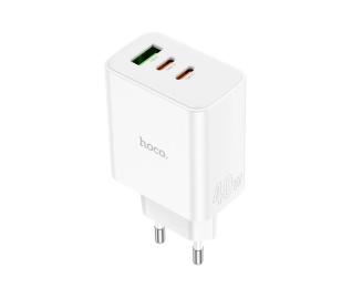 Адаптер живлення для телефона Hoco C126A 2 USB-C PD + 1 USB-A QC3.0 40W White
