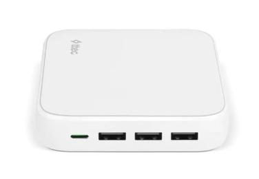 Адаптер живлення для телефона Ttec SmartCharger Quattro GaN USB-C PD + 3 USB-A QC3 65W White (2SCG02B)