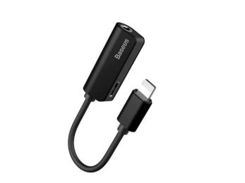 Перехідник Baseus L32 Lightning (тато)  -  Lightning + 3.5mm MiniJack (мама), 0.1m Black (CALL32-01)