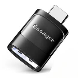 Перехідник Essager EZJAC-XL01 USB-A (мама) - USB-C (тато) Black