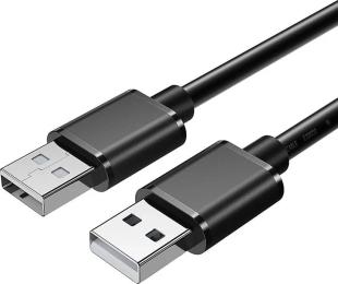Дата-кабель Essager EXCAA2-YT01 USB-A (тато) - USB-A (тато), 1m Black