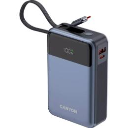 Зовнішній портативний акумулятор Canyon OnPower 600 built-in cable 20000 mAh Dark Gray (CNS-CPB600DG)