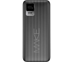 Зовнішній портативний акумулятор Make MPB-302BK Black 30000 mAh 65W PD+QC