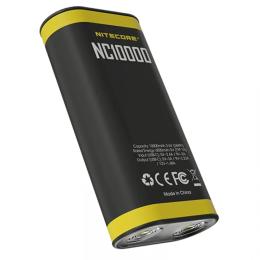 Зовнішній портативний акумулятор Nitecore NC10000 10000mAh Black Yellow 2в1 (6-1476)