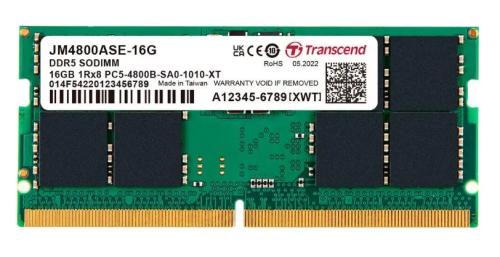 Оперативна память Transcend 16GB SO-DIMM DDR5 4800 MHz JetRam (JM4800ASE-16G)