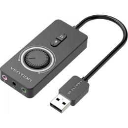 Звукова карта Vention USB External Stereo Sound Adapter with Volume Control (CDRBB)
