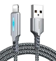 Дата-кабель Remax RC-123i Gonyu USB (тато)  -  Lightning (тато) 1m Silver (6972174151939)