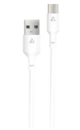 Дата-кабель Acclab PwrX USB (тато) - Type-C (тато), 30 W, 1.2 м White