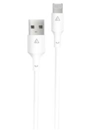 Дата-кабель Acclab PwrX USB (тато) - Lightning (тато), 20 W, 1.2 м White