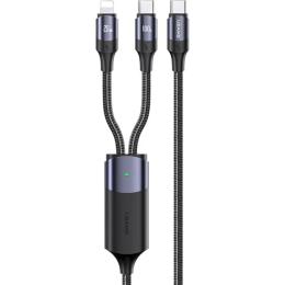 Дата-кабель USAMS US-SJ550 U71 USB Type-C  -  Lightning (тато)  -  USB Type-C (тато) 1.2 m Black (6958444977065)