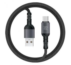 Дата-кабель MakeFuture USB (тато) - Type-C (тато) 3A 1м Denim Gray (MCB-CD10GR)