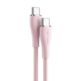 Дата-кабель Vention USB 2.0 Type-C (тато) - Type-C (тато) 5A Cable 1.5M Pink
