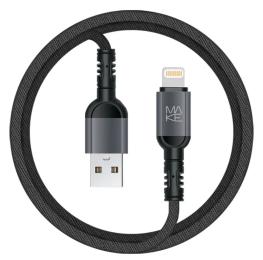Дата-кабель MakeFuture USB (тато) - Lightning (тато) 2.4A 1м Denim Gray (MCB-LD3GR)