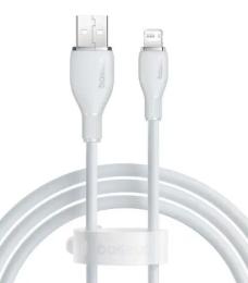 Дата-кабель Baseus Pudding Series USB (тато)  -  Lightning (тато) 1.2m White (P10355700221-00)