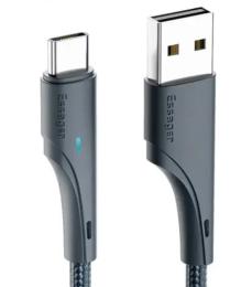 Дата-кабель Essager Rousseau 3A Fast Charging USB (тато) - Type C (тато) Cable 3m Black (EXCT-LSC01)