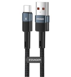 Дата-кабель Essager Star Type-C (тато) - USB (тато) 7A Cable 1m Blue (EXCT-XC03)