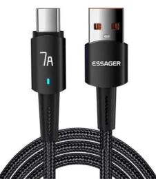 Дата-кабель Essager Sunset 100W USB charging&amp;data cable Type-C (тато) - Type-C (тато) 3m Black (EXC7A-CGC01-P)