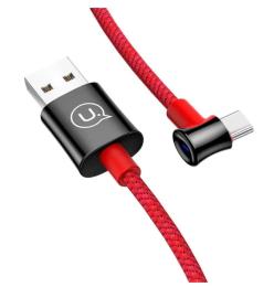 Дата-кабель USAMS US-SJ341 U13 USB-A (тато)  -  USB-C (тато), 1.2m Red