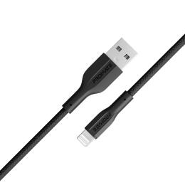 Дата-кабель Promate xcord-ai USB-A (тато)  -  Lightning (тато), 1m Black (xcord-ai.black)