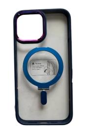 Чохол-накладка Infinity Case Metal MagSafe для Apple iPhone 13 Pro Max Dark Blue + тримач