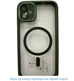 Чохол-накладка Infinity Case Matte Chrome MagSafe для Apple iPhone 14 Pro Green + захист камери