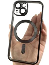 Чохол-накладка Infinity Case Matte Chrome MagSafe для Apple iPhone 15 Gray + захист камери