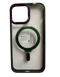 Чохол-накладка Infinity Case Metal MagSafe для Apple iPhone 14 Green + тримач