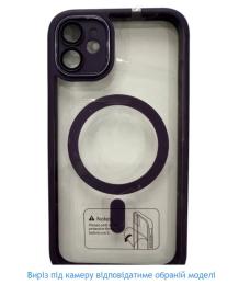Чохол-накладка Infinity Case Matte Chrome MagSafe для Apple iPhone 12 Pro Max Violet + захист камери