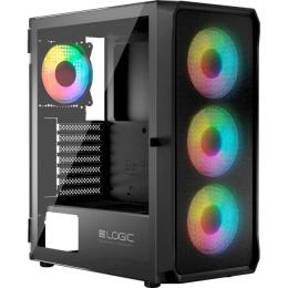 Корпус для ПК Logic concept Portos ARGB Midi Black (AT-PORTOS-10-0000000-0002)