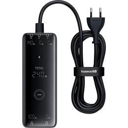Мережевий зарядний пристрій для телефона Baseus Digital GaN Intelligent Desktop Fast Charger Black (P10163901113-00)
