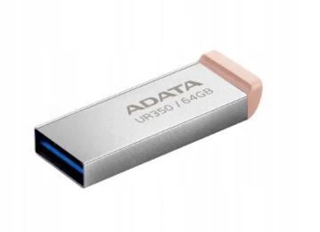 Флеш память ADATA 64GB UR350 USB 3.2 Silver Brown (UR350-64G-RSR/BG)