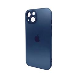 Чохол-накладка AG Glass Matt Frame Color Logo for Apple iPhone 15 Navy Blue