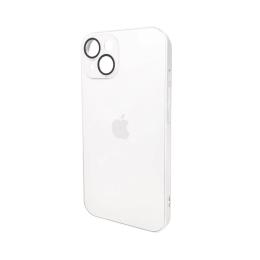 Чохол-накладка AG Glass Matt Frame Color Logo для Apple iPhone 15 Pearly White