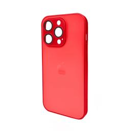 Чохол-накладка AG Glass Matt Frame Color Logo for Apple iPhone 15 Pro Coke Red