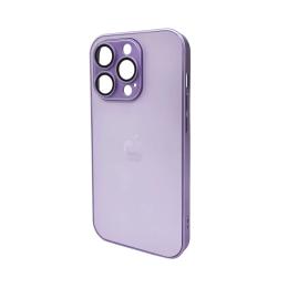 Чохол-накладка AG Glass Matt Frame Color Logo for Apple iPhone 15 Pro Light Purple