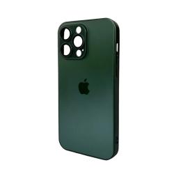 Чохол-накладка AG Glass Matt Frame Color Logo for Apple iPhone 15 Pro Max Cangling Green