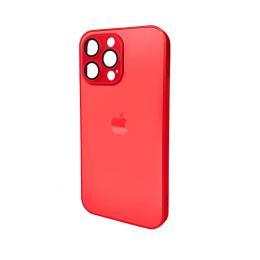 Чохол-накладка AG Glass Matt Frame Color Logo for Apple iPhone 15 Pro Max Coke Red