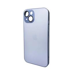 Чохол-накладка AG Glass Matt Frame Color Logo for Apple iPhone 15 Sierra Blue