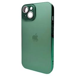 Чохол-накладка AG Glass Sapphire Frame MagSafe Logo для Apple iPhone 15 Cangling Green