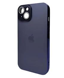 Чохол-накладка AG Glass Sapphire Frame MagSafe Logo для Apple iPhone 15 Deep Purple