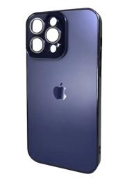 Чохол-накладка AG Glass Sapphire Frame MagSafe Logo для Apple iPhone 15 Pro Deep Purple