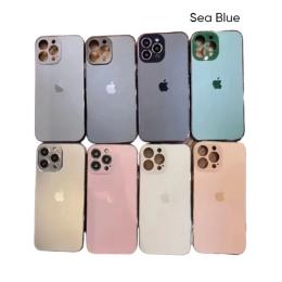 Чохол-накладка AG Glass Sapphire Frame MagSafe Logo for Apple iPhone 15 Pro Sea Blue