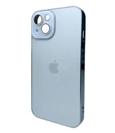 Чохол-накладка AG Glass Sapphire Frame MagSafe Logo для Apple iPhone 15 Sierra Blue