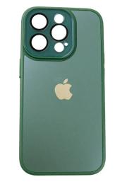 Чохол-накладка Infinity Glass Camera Ledy для Apple iPhone 15 Pro Max Green + захист камери