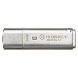 Флеш память Kingston IronKey Locker + 50 Type-A USB3.2 64GB Silver (IKLP50/64GB)